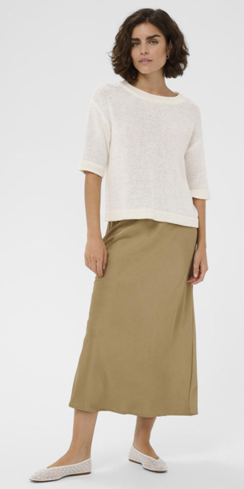 Kaffe Cotton Knit Short Sleeve Sweater