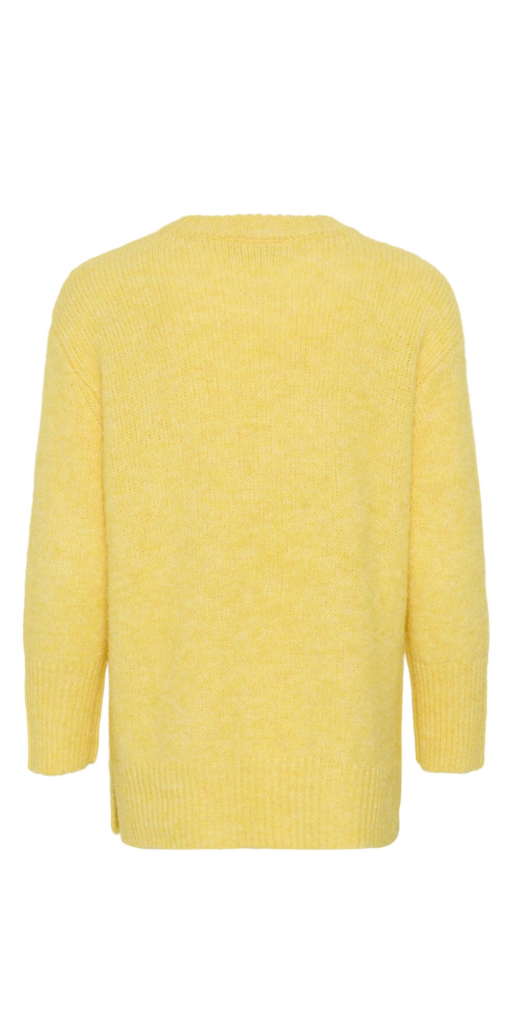 Kaffe Relaxed Crew Neck Sweater, yellow
