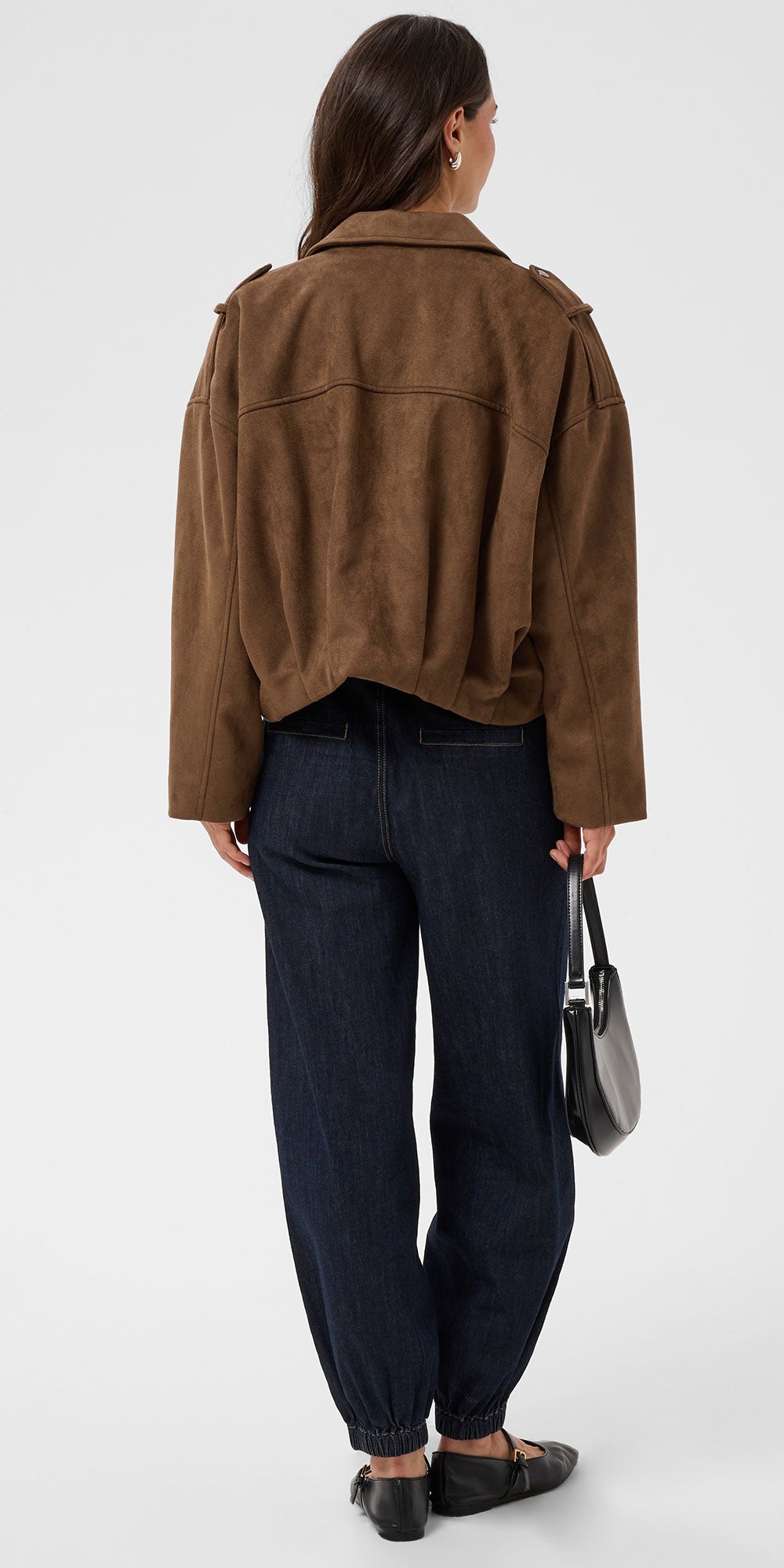 Kaffe Faux Suede Bomber Jacket