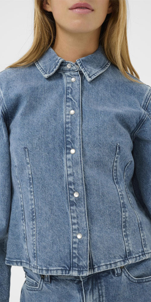 Kaffe Fitted Barrel Sleeve Shacket