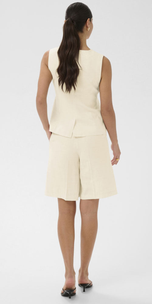 Kaffe Fitted Waistcoat, natural