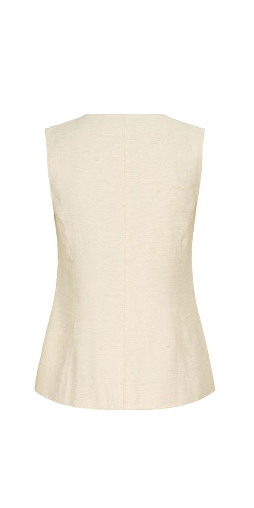 Kaffe Fitted Waistcoat, natural