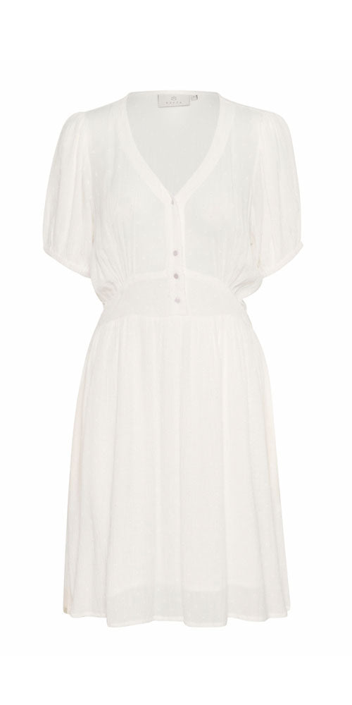 Kaffe Flutter Dress, white