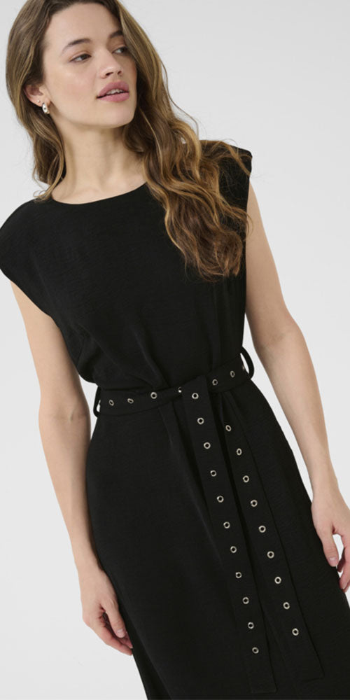 Kaffe Grommet Detail Column Dress