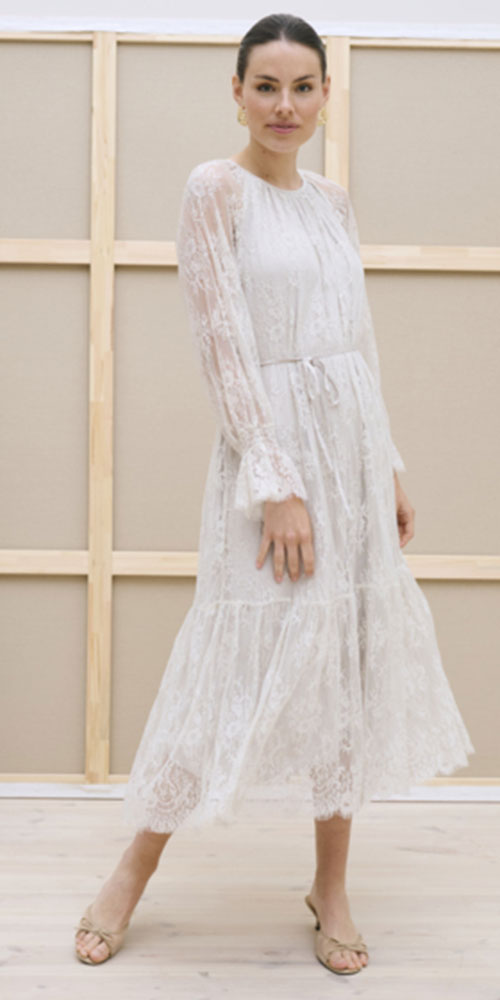 Kaffe Lace Midi Dress