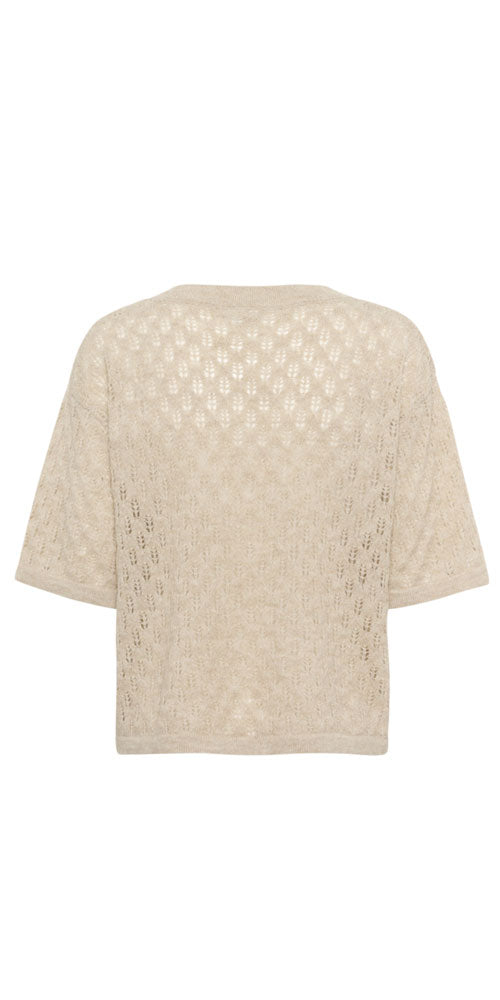 Kaffe Lacey Half Sleeve Sweater, oatmeal