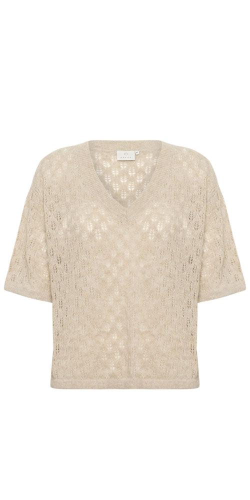 Kaffe Lacey Half Sleeve Sweater, oatmeal