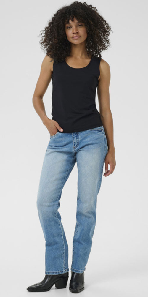 Kaffe Layering Tank, black