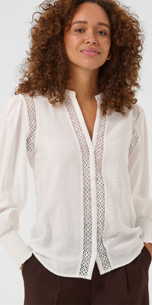 Kaffe Openwork Lace Blouse