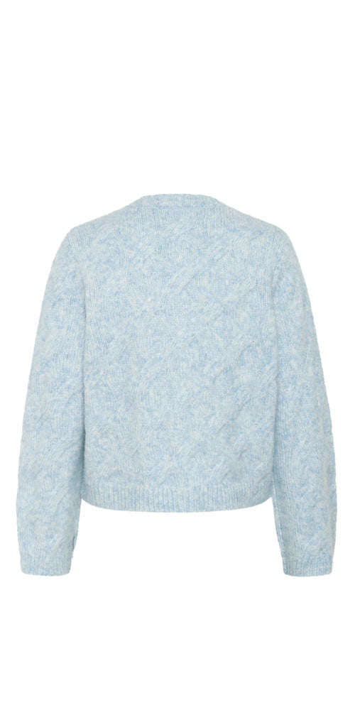 Kaffe Pearl Button Cardy, light blue