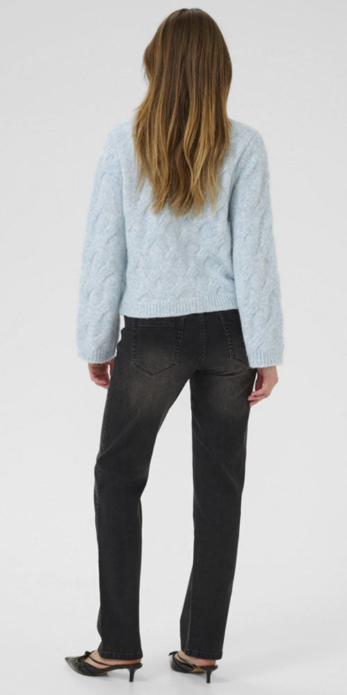 Kaffe Pearl Button Cardy, light blue