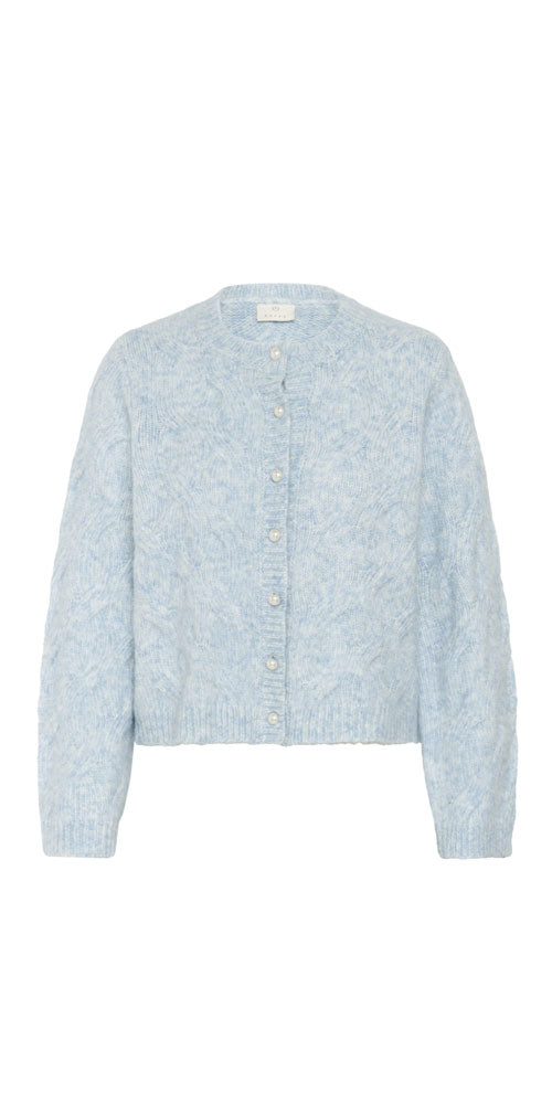 Kaffe Pearl Button Cardy, light blue
