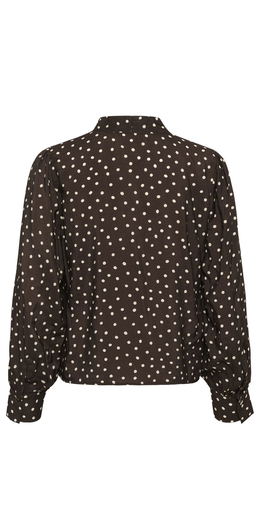 Kaffe Polka Dot Tie Blouse