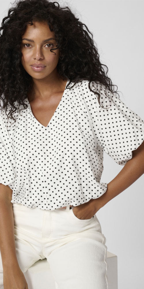 Kaffe Polka Dot Bubble Top