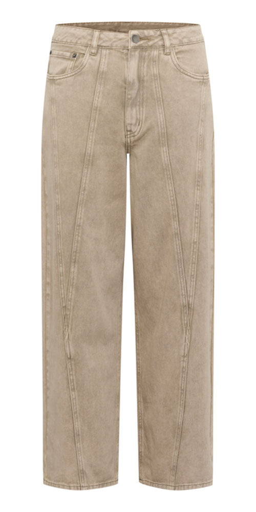 Kaffe Relaxed Crop Jeans, taupe