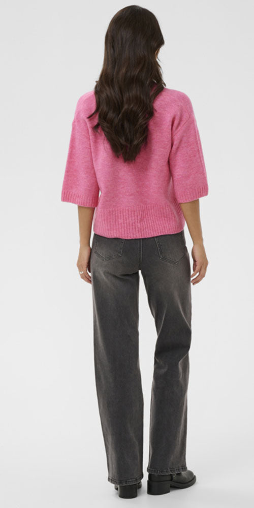 Kaffe Rosette Button Cardy, pink