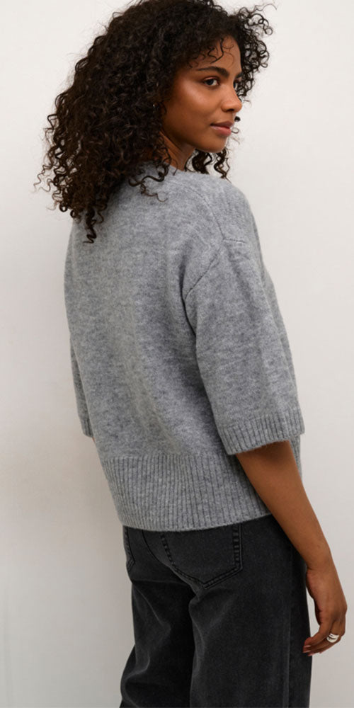 Kaffe Rosette Cardy, grey