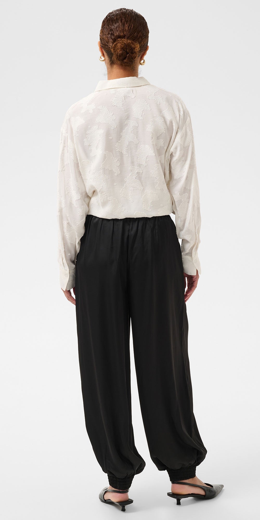 Kaffe Satin Balloon Pants, black