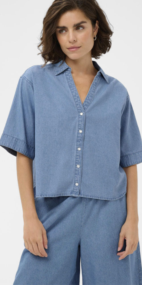 Kaffe Denim Button Up Shirt