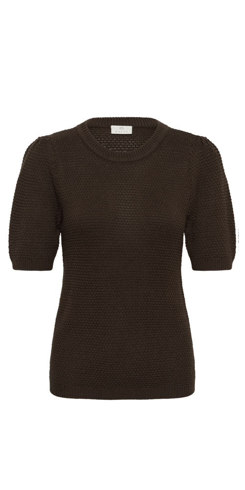Kaffe Short Sleeve Pullover, chocolate