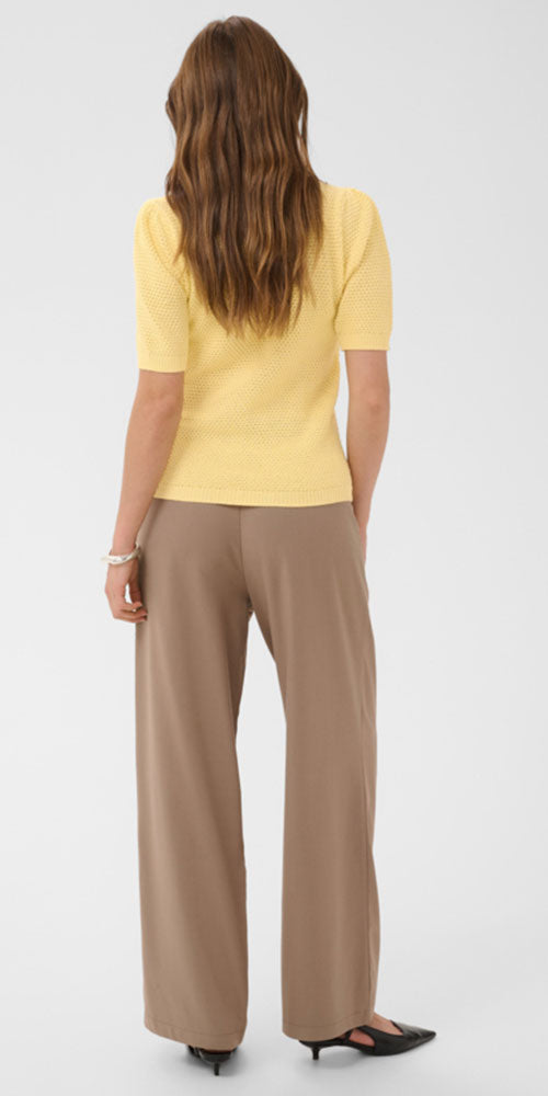 Kaffe Short Sleeve Pullover, yellow