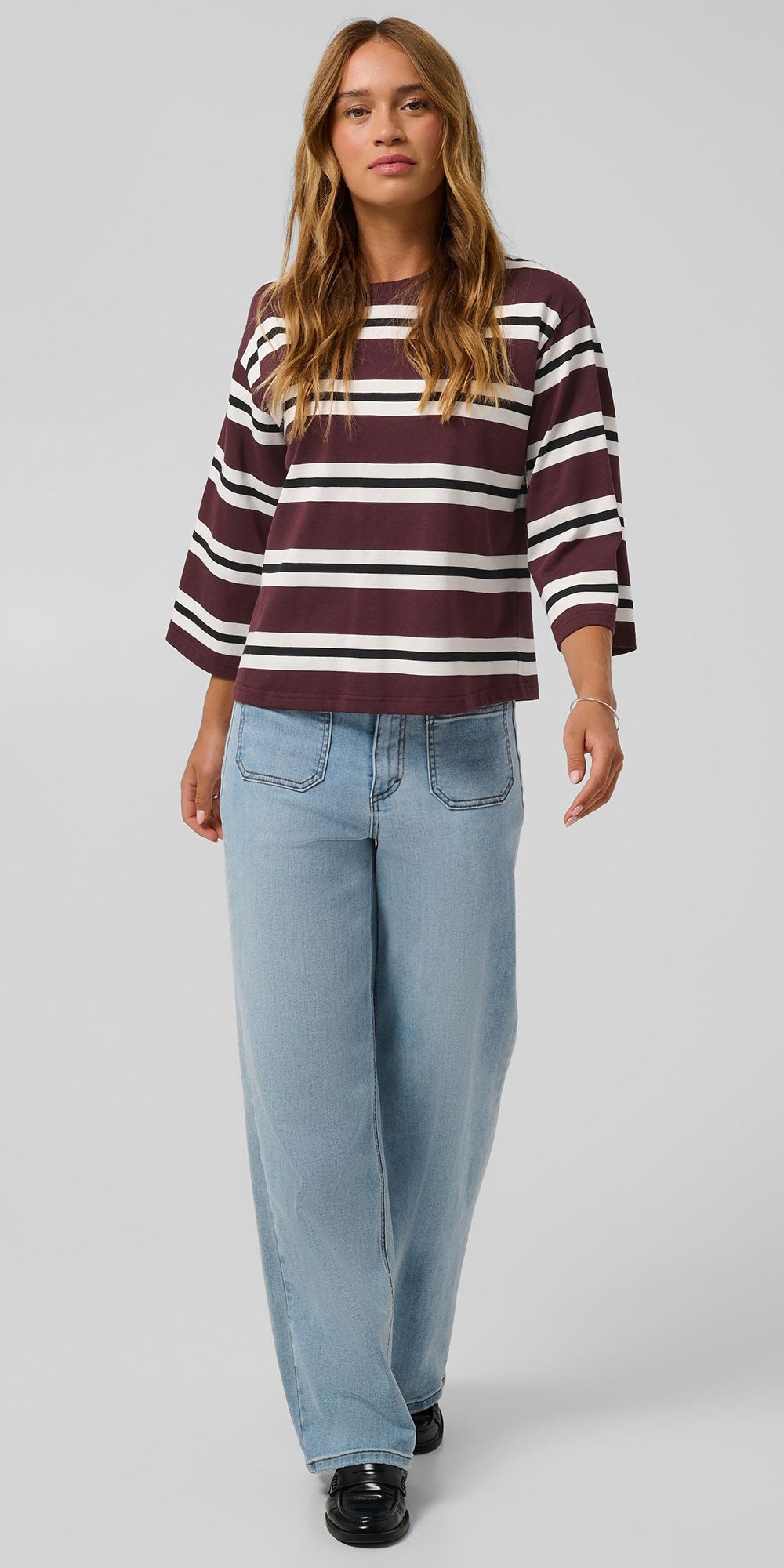 Kaffe Striped 3/4 Tee
