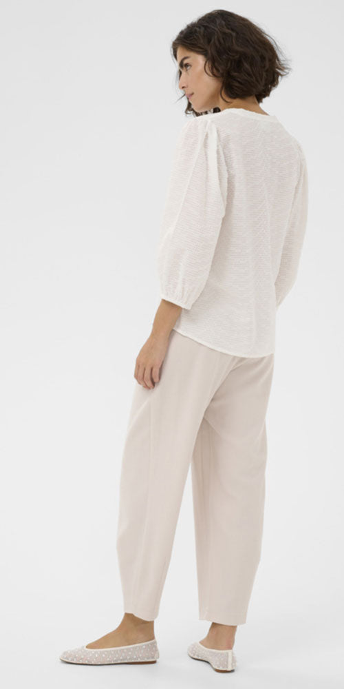 Kaffe Cotton Tunic Blouse, white