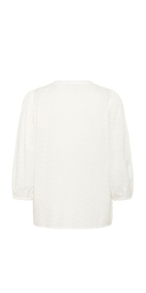 Kaffe Cotton Tunic Blouse, white