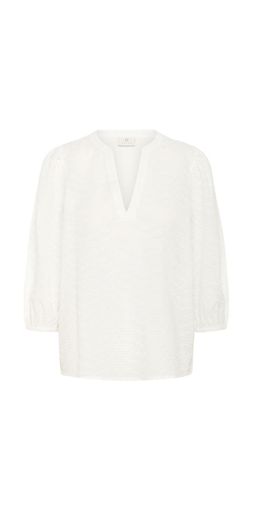 Kaffe Cotton Tunic Blouse, white