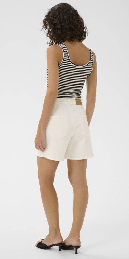 Kaffe Sailor Jean Shorts, white