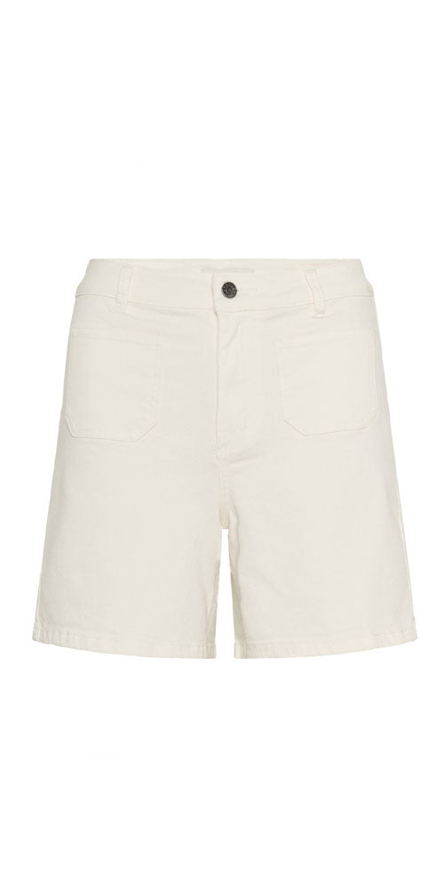 Kaffe Sailor Jean Shorts, white