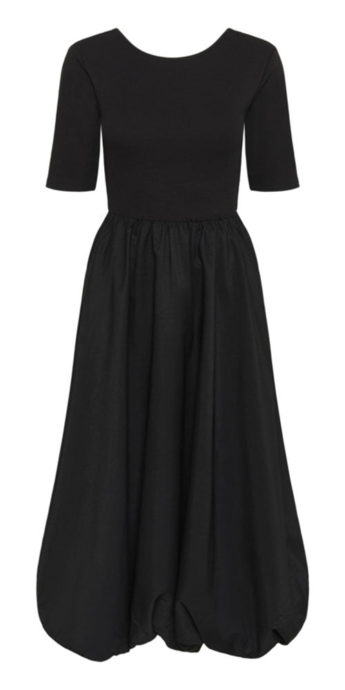 Kaffe Half-Sleeve Bubble Dress, black