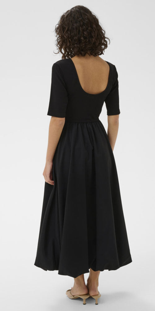 Kaffe Half-Sleeve Bubble Dress, black