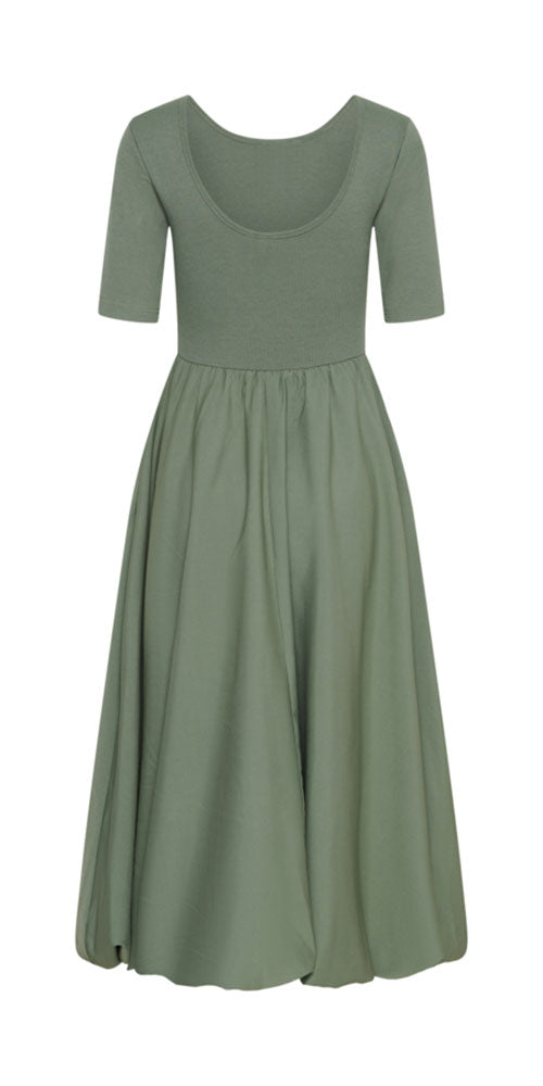 Kaffe Half-Sleeve Bubble Dress, green