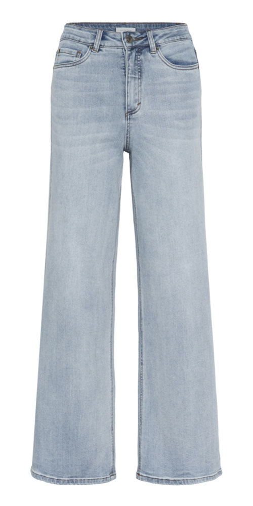 Kaffe Classic Wide Leg Jeans, light wash