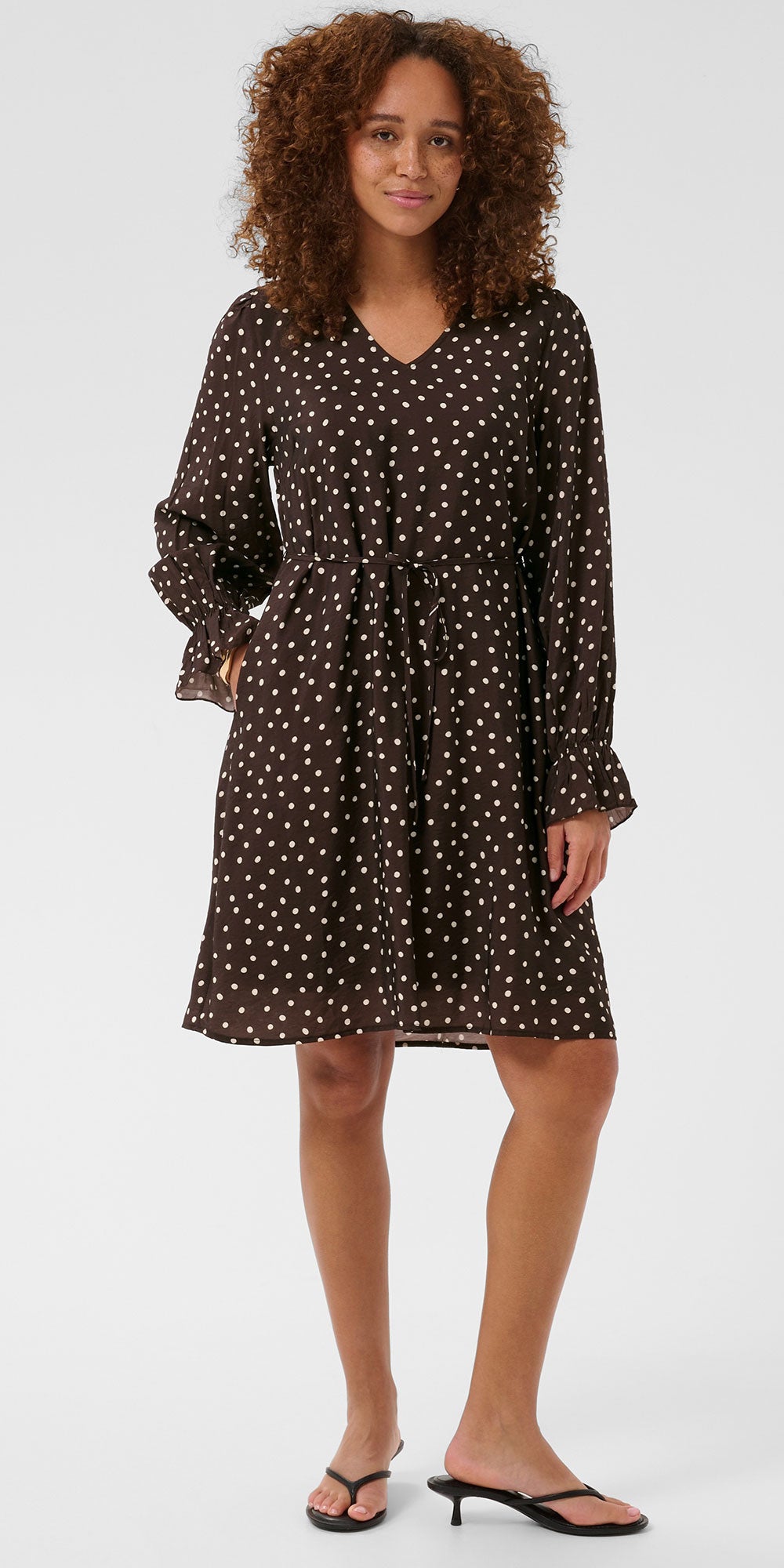 Kaffe Long Sleeved Polka Dot Dress