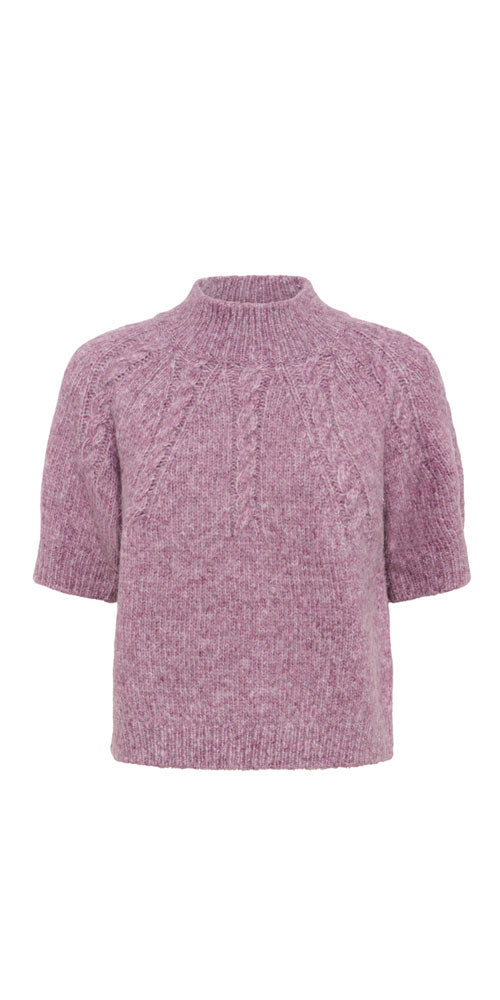 Kaffe Cable Detail Sweater, lilac