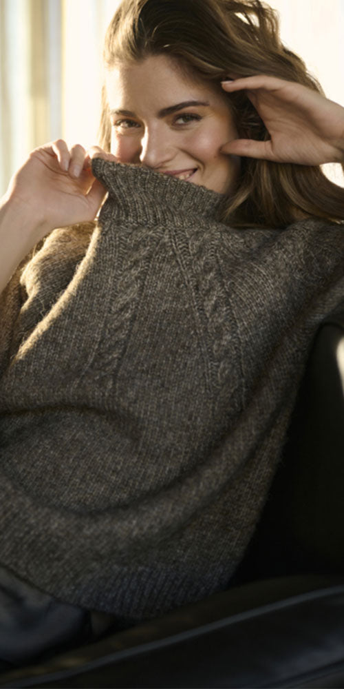 Kaffe Cable Detail Sweater, morel