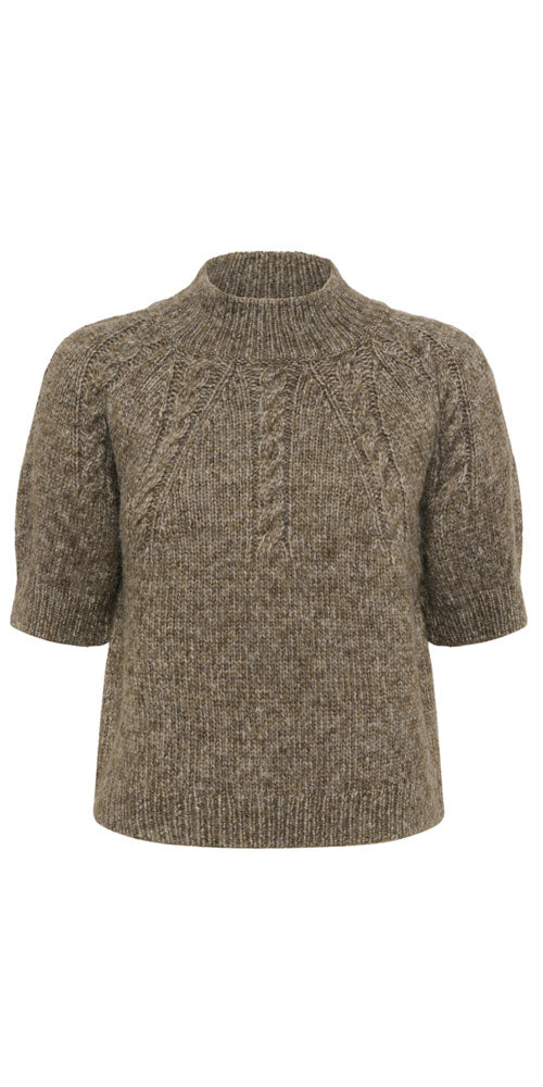 Kaffe Cable Detail Sweater, morel