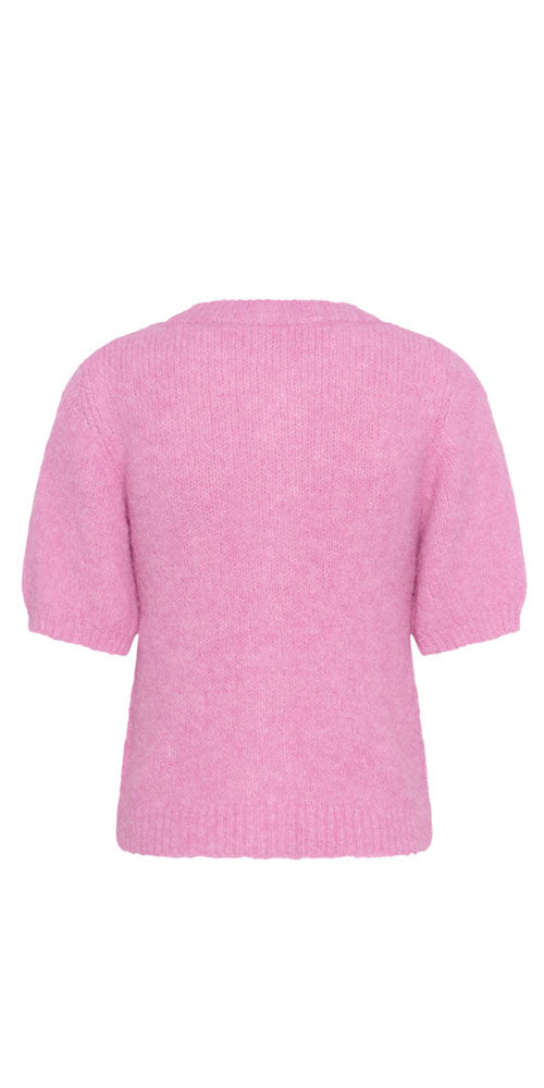 Kaffe Short Sleeve Cardy, pink pow
