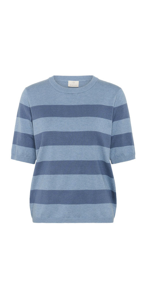 Kaffe Wide Striped Pullover, blues