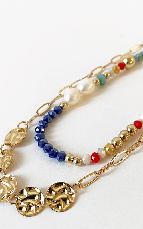 Multi-Coloured Necklace, navy