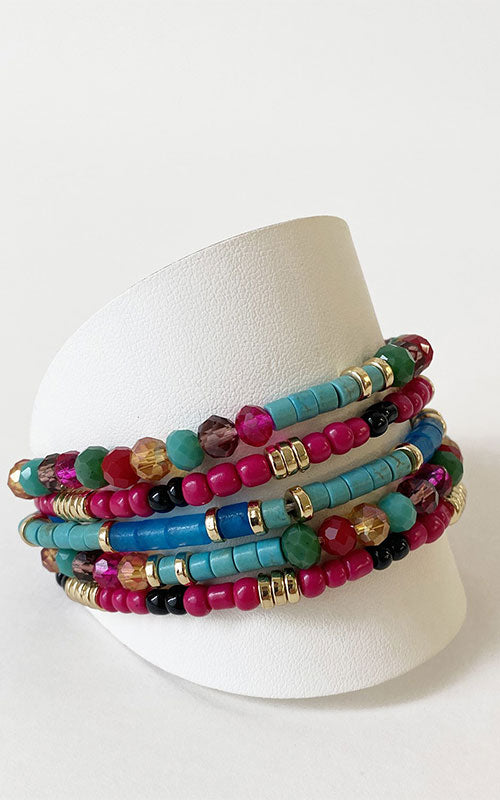 Multi-Coloured Clasp Bracelet
