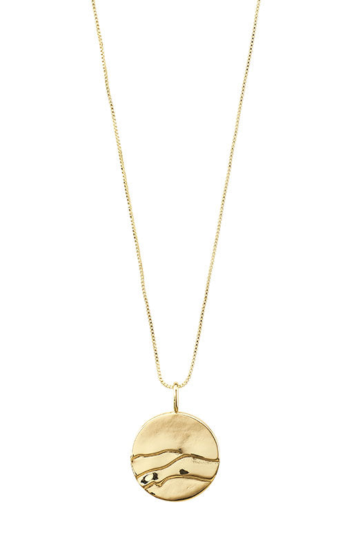 Pilgrim HEAT recycled coin necklace, gold
