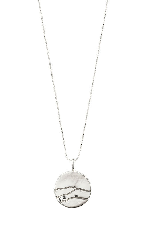 Pilgrim HEAT recycled coin necklace, silver