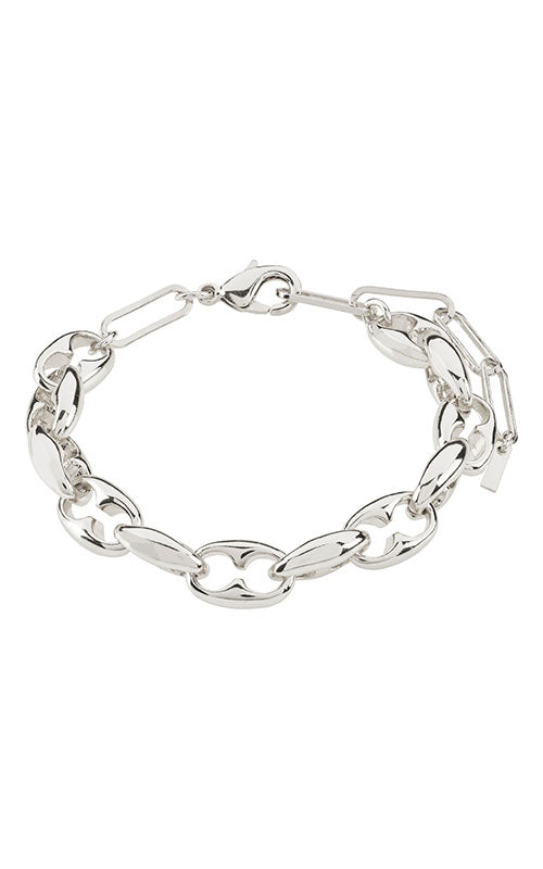 Pilgrim PACE recycled chunky bracelet, silver