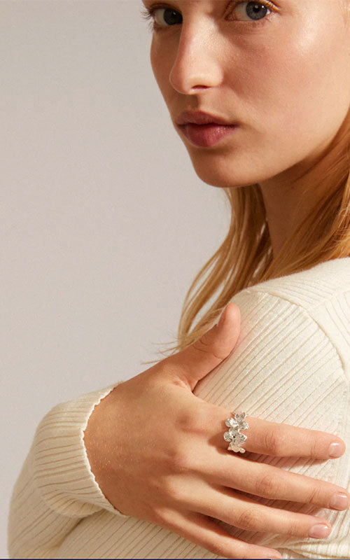 Pilgrim Echo Recylcled Ring, silver