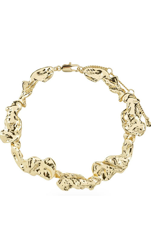 Pilgrim PULSE recycled statement necklace gold Bergstrom Originals