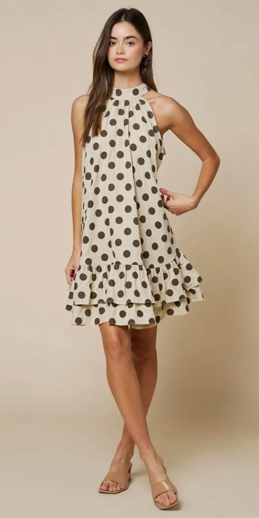 Cotton Polka Dot Swing Dress