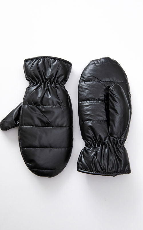 Puffer Mittens, black